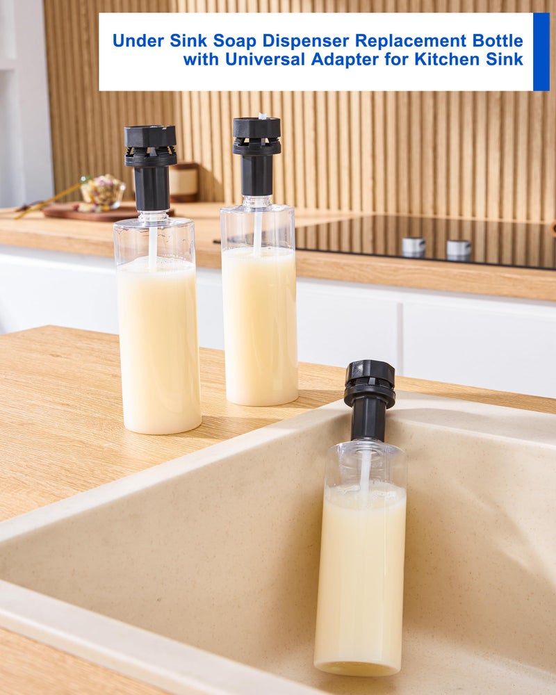 J-HVA Updated Soap Dispenser Bottle for Kitchen Sink Replacement - 500ML/17oz Soap Bottle - A Replacement for Your Soap Dispenser, Please Confirm the Adapter Maximum Connection Size Before - Image 5